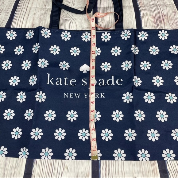 KATE SPADE Navy Daisy Large Cotton Canvas Bag - Picture 6 of 11
